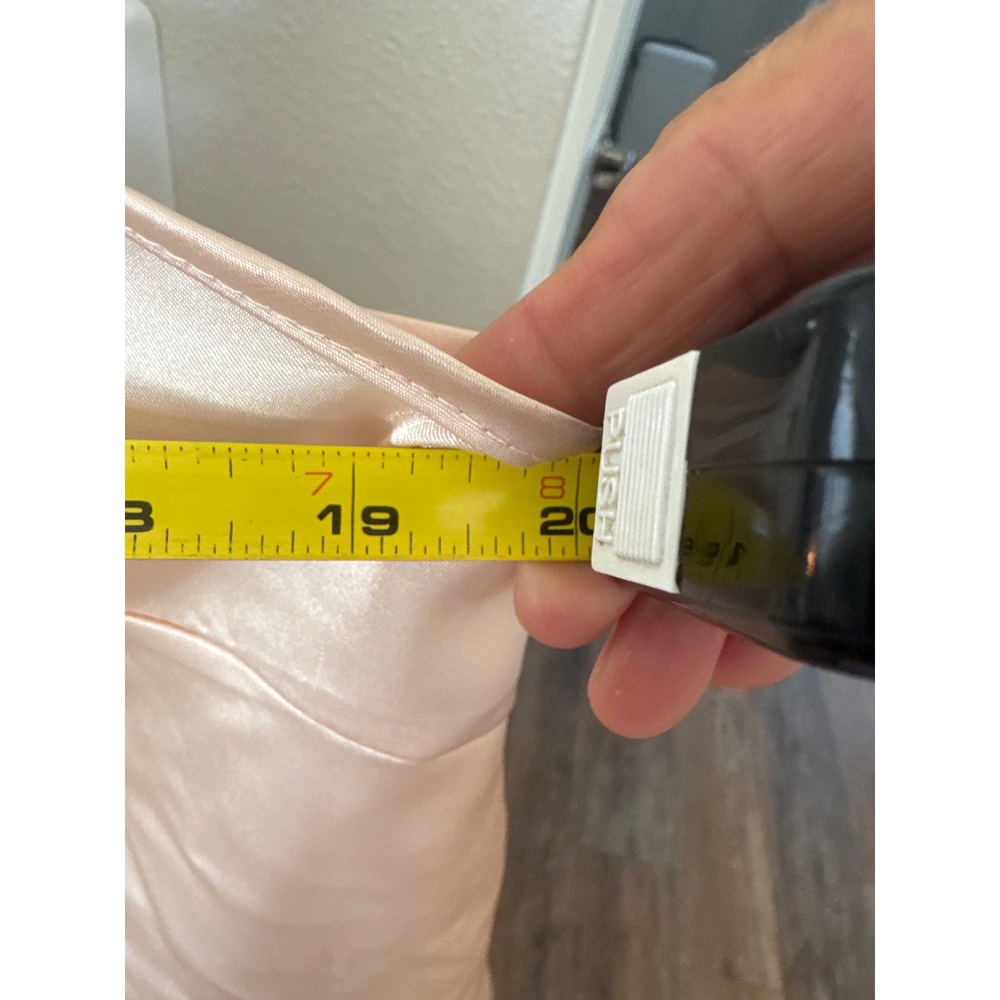 Anna-K California blush satin camisole V-neckline adjustable spaghetti straps XL - Picture 5 of 8